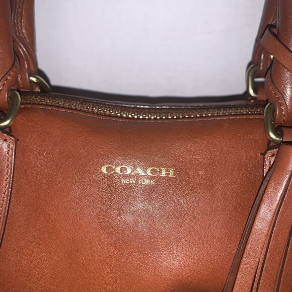 Coach Legacy Molly Brown Leather Shoulder Double Handbag 21132 Tassel Classic - Picture 2 of 16